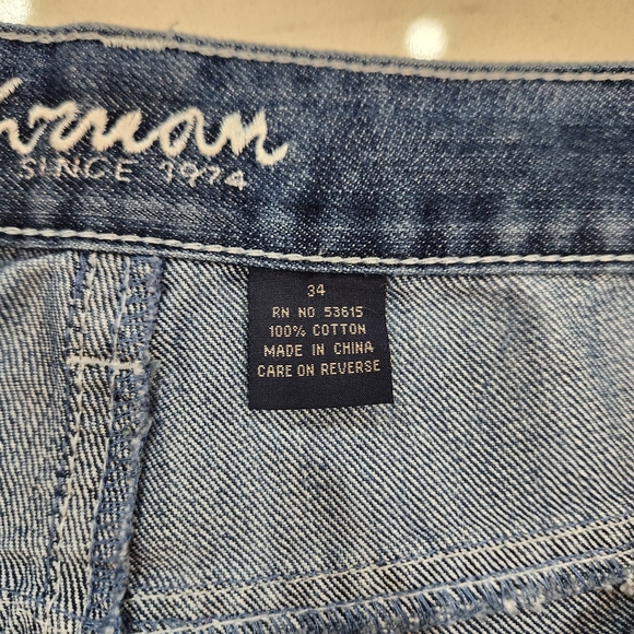 Vintage - Koman - Denim Shorts - Blue - White Stitching - Mens Size 34 -… - Picture 7 of 13